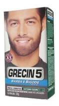 Grecin 5 Color Gel Barba Bigode Costeletas Castanho Escuro