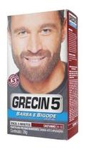 Grecin 5 Color Gel Barba, Bigode E Costeletas Castanho