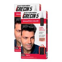 Grecin 5 Shampoo Color Tonalizante Preto 60ml Kit com duas unidades