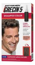 Grecin 5 Shampoo Tonalizante Castanho Médio Escuro H-40 60Ml