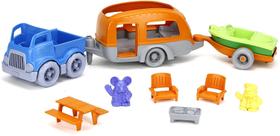 Green Toys RV Camper Set, Azul/Laranja - 10 Peças Pretend Play, Habilidades Motoras, Brinquedo Kids Playset. Sem BPA, ftalatos, PVC. Lava-louças Segura, Plástico Reciclado, Fabricado nos EUA.
