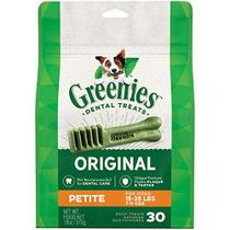 GREENIES Original Petite Natural Dog Dental Care Chews Oral Health Dog Treats, 18 oz. Pacote (30 guloseimas)