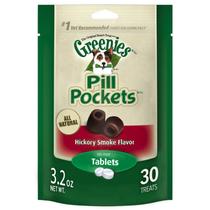 Greenies Pill Pockets Hickory Smoke - 6 Sachês de 90g para Cães