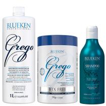 Grego Blueken 1L + Máscara Redutora de Volume 1KG + Shampoo Detox Therapy 500ML