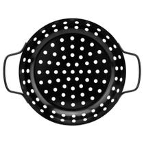 Grelha 30cm Churrasco Perfurada Redonda Grill Carne Legumes Grelha 30cm Churrasco Perfurada Redonda Grill Carne Legumes
