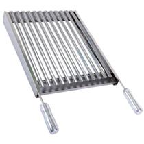 Grelha 40X60 Parrilha Argentina Inox Com Descanso Churrasco