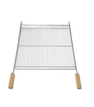 Grelha Aramada 41x50cm Resistente Cabo Madeira para Churrasco Assa Peixe Carne Frango Linguiça Grelha Aramada 41x50cm Resistente Cabo Madeira para Churrasco Assa Peixe Carne Frango Linguiça