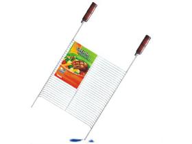 Grelha aramada 56x51cm - Cabo madeira - ADM Grelha aramada 56x51cm - Cabo madeira - ADM