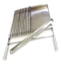 Grelha Argentina Inox Com mista Chapa grill Para Churrasco 60cm