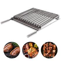 Grelha Argentina Parrilha Inox 50x40 Cabo De Alumínio Metalmig