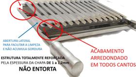 Grelha Argentina Parrilheira inox 40x45 para churrasqueira