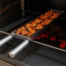 Grelha Cesto em Inox para Churrasqueira Ideal Para Assar Coraçãozinho e Tulipas Cozix