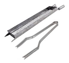 Grelha cesto Grande Churrasco Inox C/Pegador de carne Grelha cesto Grande Churrasco Inox C/Pegador de carne