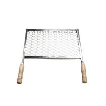 Grelha Churrasco Moeda 40x25cm em Aço Inox Grelha Churrasco Moeda 40x25cm em Aço Inox