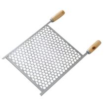 Grelha Churrasco Pequena Aço 33x36 Tela Moeda