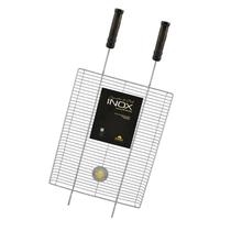 Grelha Churrasqueira Borda Alta Inox 50 x 40 cm - Grilazer