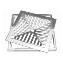 GRELHA CÔNCAVA C/ SUPORTE DE ALUMÍNIO (30x30cm)- SANTA FÉ