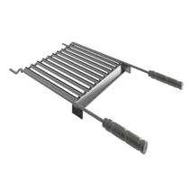 Grelha De Aço Inox Com Coletor De Gordura E Canaletas Em V Para Carnes Legumes Churrasco Bistequeira Picanheira Churrasqueira Grelha De Aço Inox Com Coletor De Gordura E Canaletas Em V Para Carnes Legumes Churrasco Bistequeira Picanheira Churrasqueira