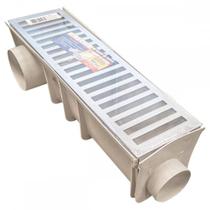 Grelha De Aluminio Com Caixa Coletora Pvc 15X 50Cm