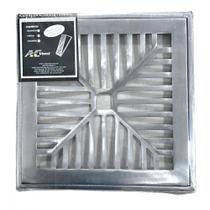 Grelha De Aluminio Com Porta Grelha Concava 25X25Cm