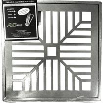 Grelha De Aluminio Com Porta Grelha Quadrada 20X20Cm Grelha De Aluminio Com Porta Grelha Quadrada 20X20Cm