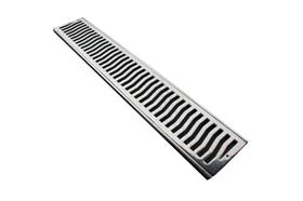 Grelha de alumínio pluvial +porta grelha 10x50