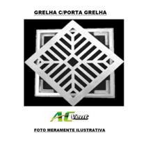 Grelha de Aluminio Quadrada 25x25cm com Porta Grelha - AcVent