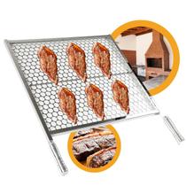 Grelha De Churrasco Inox Churrasqueira Moeda 58 X40