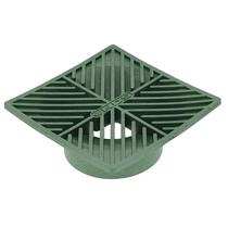 Grelha de drenagem quadrada NDS de 6" para tubos de 3" e 4" verdes Grelha de drenagem quadrada NDS de 6" para tubos de 3" e 4" verdes