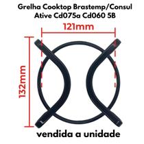 Grelha de fogão Cooktop Brastemp/Consul Ative Cd075a Cd060 5B