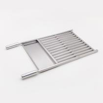 Grelha de Inox Barra Chata com Área de Apoio 30x50cm - ArteInoxx