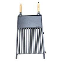 Grelha de Parrilla Argentina Pampa para Churrasqueira com Chapa Lisa Santana