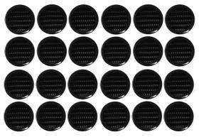 Grelha de plástico redonda Soffit Air Vent, 2 polegadas, pacote com 24 unidades, preta