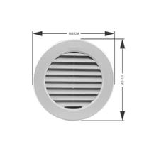 Grelha de Ventilação com Encaixe Redondo 200mm Branca - AC&A - Tecnolar Grelha de Ventilação com Encaixe Redondo 200mm Branca - AC&A - Tecnolar