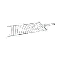 Grelha Dobrável Abaulada 18x60cm para Churrasqueira Aço Resistente para Carnes e Legumes Rig Grelha Dobrável Abaulada 18x60cm para Churrasqueira Aço Resistente para Carnes e Legumes Rig