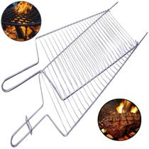 Grelha Dupla Churrasqueira Churrasco 67x20cm Inox Condor Grelha Dupla Churrasqueira Churrasco 67x20cm Inox Condor