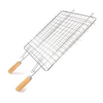 Grelha Dupla Grande De Assar Peixe Assa dos Dois Lados com Facilidade, Ideal para Peixe, Frangos, Linguiça e Carnes