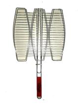 Grelha Dupla Para Churrasqueira 3 Divisões 38 X 38 Cm Grelha Dupla Para Churrasqueira 3 Divisões 38 X 38 Cm