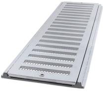 Grelha e Porta Grelha Alumínio com Tela CJ2050CTE 20x50cm Prata Água Mais Grelha e Porta Grelha Alumínio com Tela CJ2050CTE 20x50cm Prata Água Mais