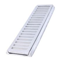 Grelha e Porta Grelha Alumínio Reta 10x100cm Polida - CJ10100P - LGMAIS Grelha e Porta Grelha Alumínio Reta 10x100cm Polida - CJ10100P - LGMAIS