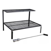 Grelha em Aço Carbono para Alvenaria Rústica Barra Chata 75cm Atiçador de Fogo Grelha em Aço Carbono para Alvenaria Rústica Barra Chata 75cm Atiçador de Fogo