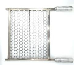 Grelha em tela Moeda Inox Para Churrasqueira de alvenaria e premoldada 60m largura Grelha em tela Moeda Inox Para Churrasqueira de alvenaria e premoldada 60m largura