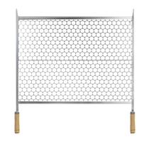 Grelha inox Cabo de Madeira 65X50 Tipo Moeda