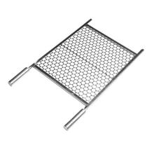 GRELHA INOX CABO MADEIRA - 40x40 2813 - METALMIG - KIT C/ 03 UN