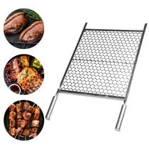 Grelha Inox Mignox Moeda 50x70 Para Churrasco Cabo De Alumínio Metalmig