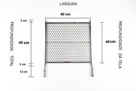 Grelha Inox Para Churrasco Reforçada Cabo Lateral Grelha Inox Para Churrasco Reforçada Cabo Lateral
