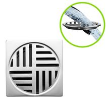 Grelha Inox Para Ralo Fechamento Automático Quadrada 10cm Lorenzetti