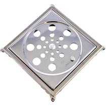 Grelha Inox Quadrada 100mm com Caixilho Kitinox