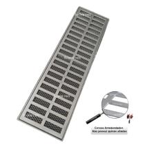 Grelha Linear 15x50 Com Suporte Aluminio E Tela Anti Insetos