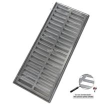 Grelha Linear 20x50 Alumínio com Suporte Quintal - Ficone Decor